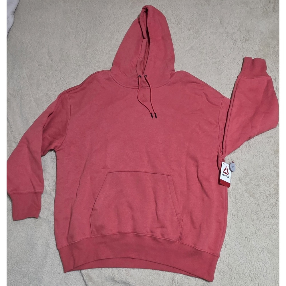 Reebok Pink Pullover Hoodie Size Large